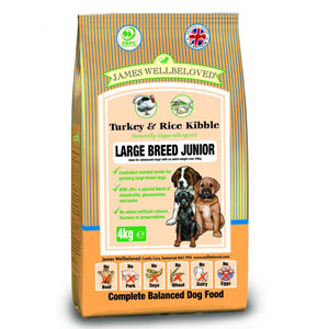 Cheap James Wellbeloved Junior Large Breed Dog Turkey & Rice 4kg