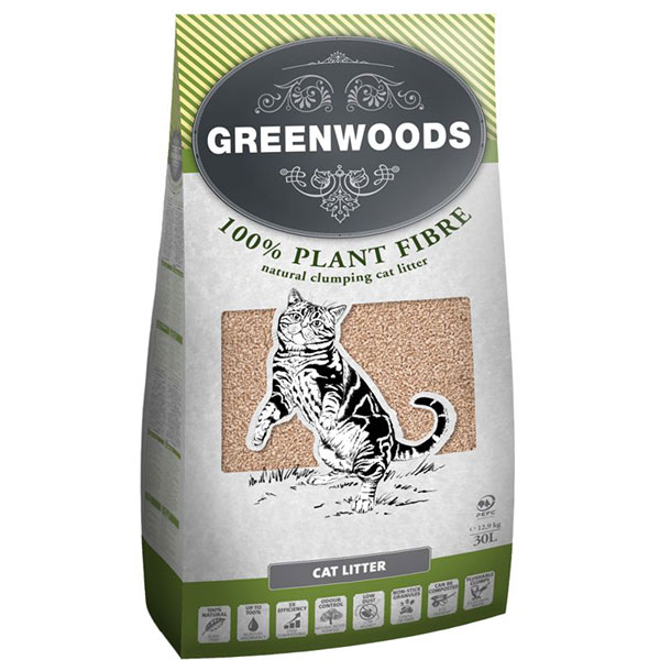 Greenwoods Plant Fibre Natural Clumping Litter