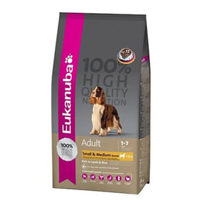 Cheap Eukanuba Small & Medium Breed Adult Dog Lamb & Rice 12kg