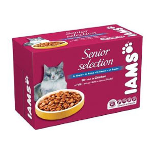 Cheap Iams Senior Selection in Gravy 10 x 100g