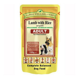 Cheap James Wellbeloved Adult Dog Pouch Lamb & Rice 10 x 150g