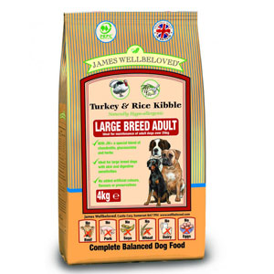 James wellbeloved adult complete dog food with turkey deals & rice 15kg