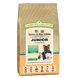 Cheap James Wellbeloved Junior Dog Turkey & Rice 15kg