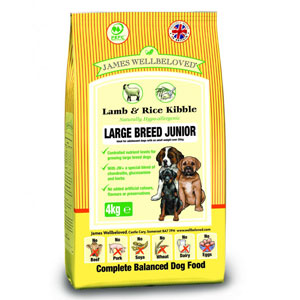 Cheap James Wellbeloved Junior Large Breed Dog Lamb & Rice 4kg