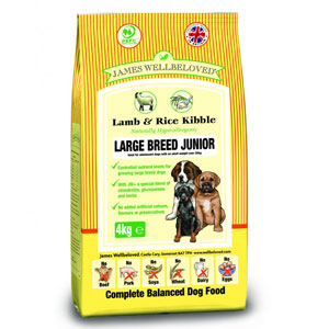 Cheap James Wellbeloved Junior Large Breed Dog Lamb & Rice 4kg